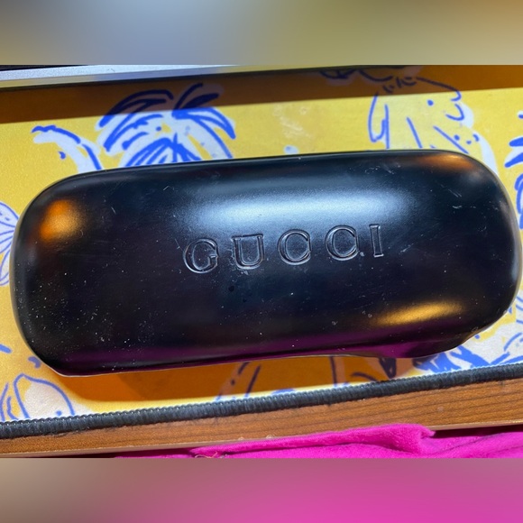 GUCCI GOLD BROWN SUNGLASSES UNISEX - Picture 5 of 6